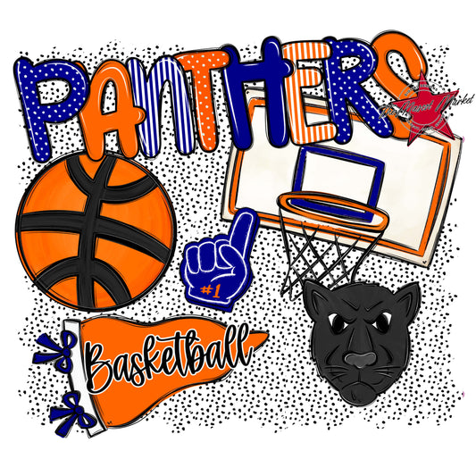 Panthers Basketball Spirit-Blue & Orange