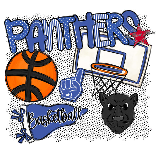 Panthers Basketball Spirit-Off Blue