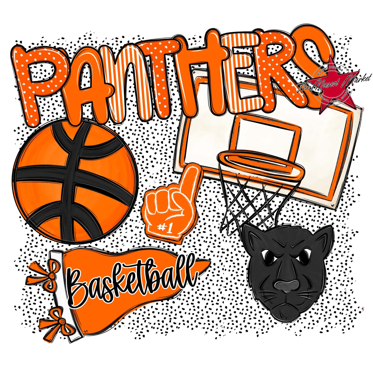 Panthers Basketball Spirit-Orange