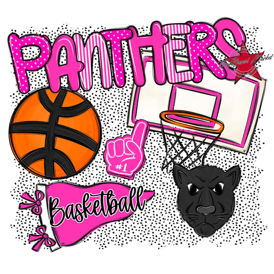Panthers Basketball Spirit-Pink
