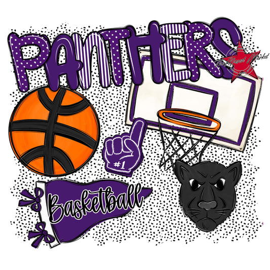 Panthers Basketball Spirit-Purple