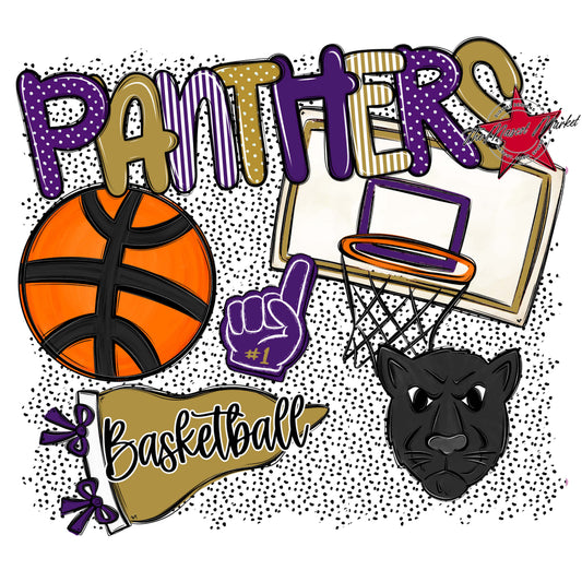 Panthers Basketball Spirit-Purple & Gold