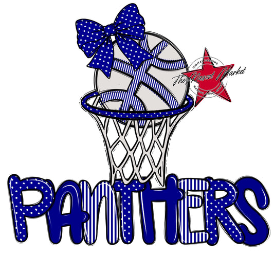 Panthers Basketball Spirit Design-Blue