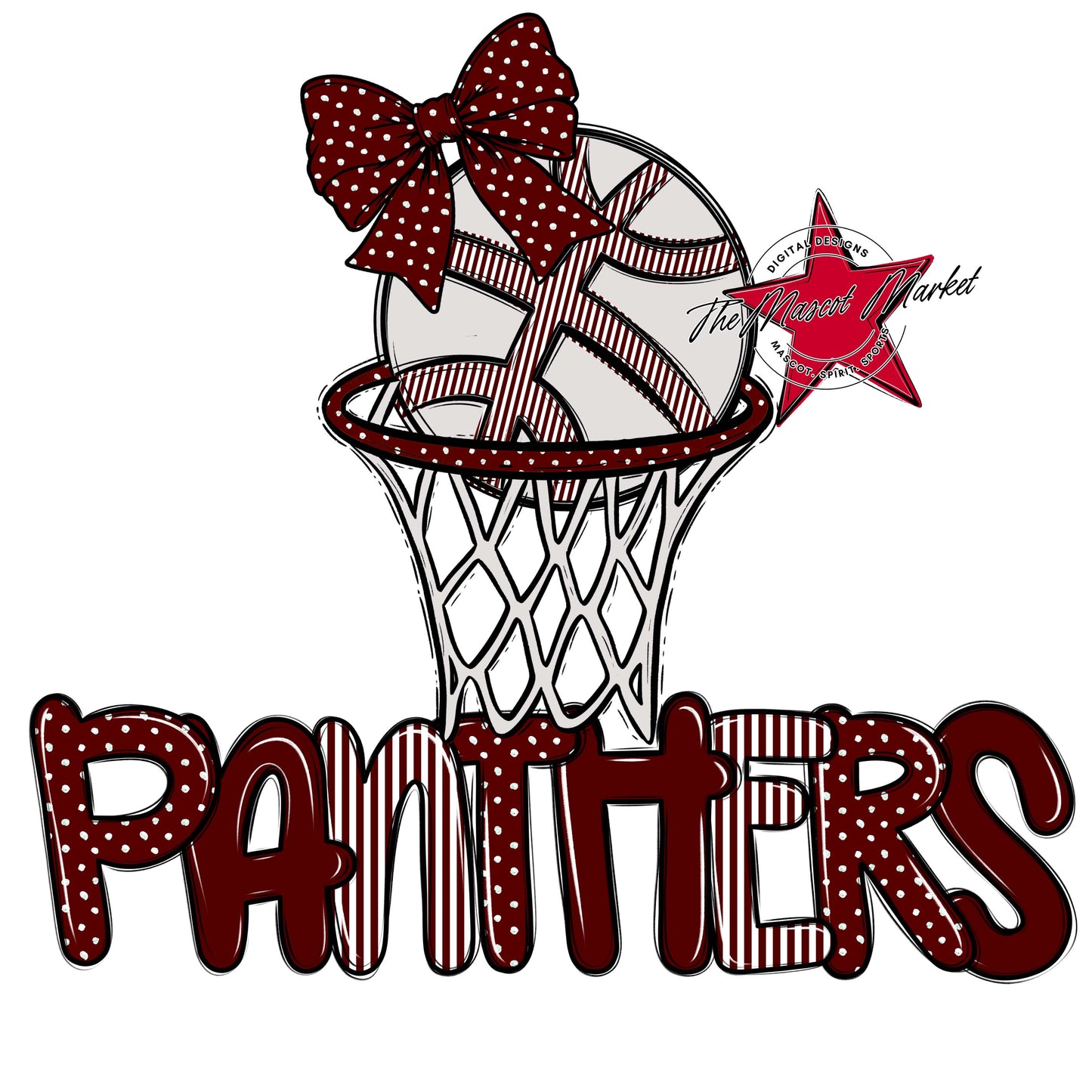 Panthers Basketball Spirit Design-Maroon