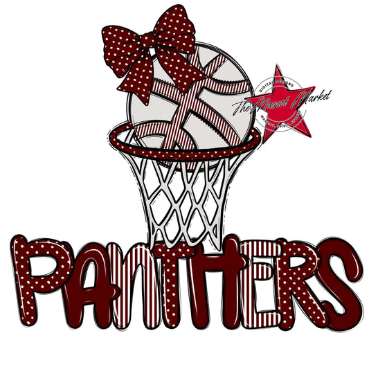 Panthers Basketball Spirit Design-Maroon