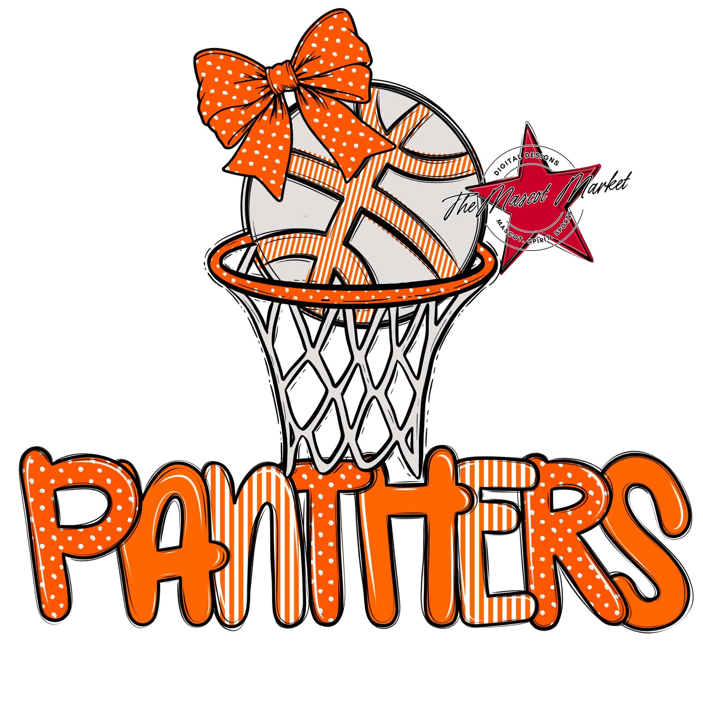Panthers Basketball Spirit Design-Orange
