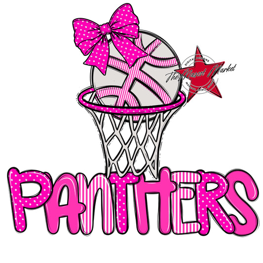 Panthers Basketball Spirit Design-Pink