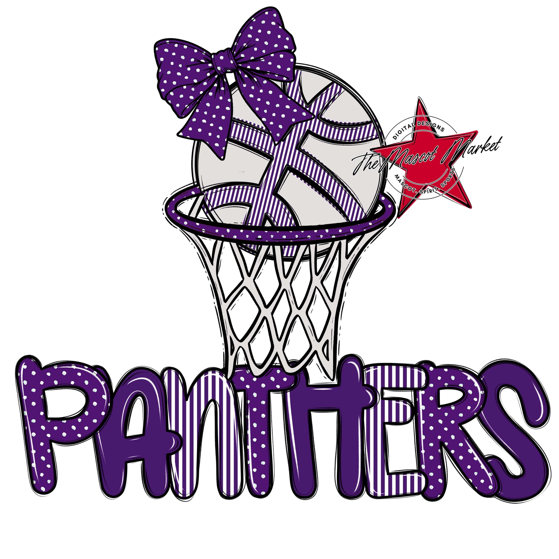 Panthers Basketball Spirit Design-Purple