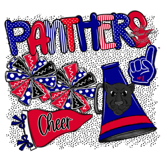 Panthers Cheer Spirit-Blue & Red