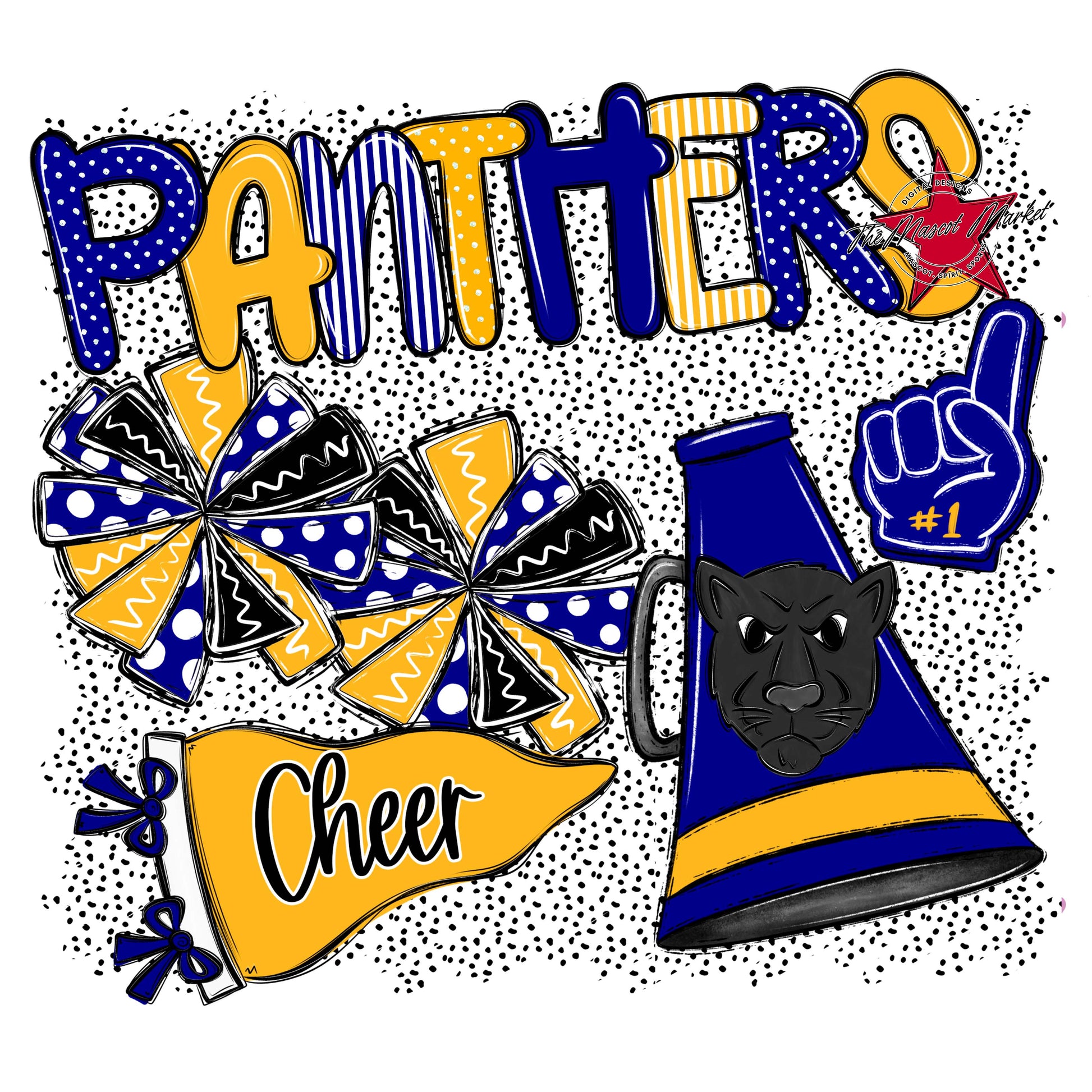Panthers Cheer Spirit-Blue & Yellow