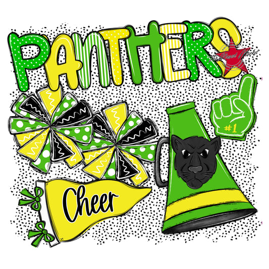 Panthers Cheer Spirit-Bright Green & Bright Yellow