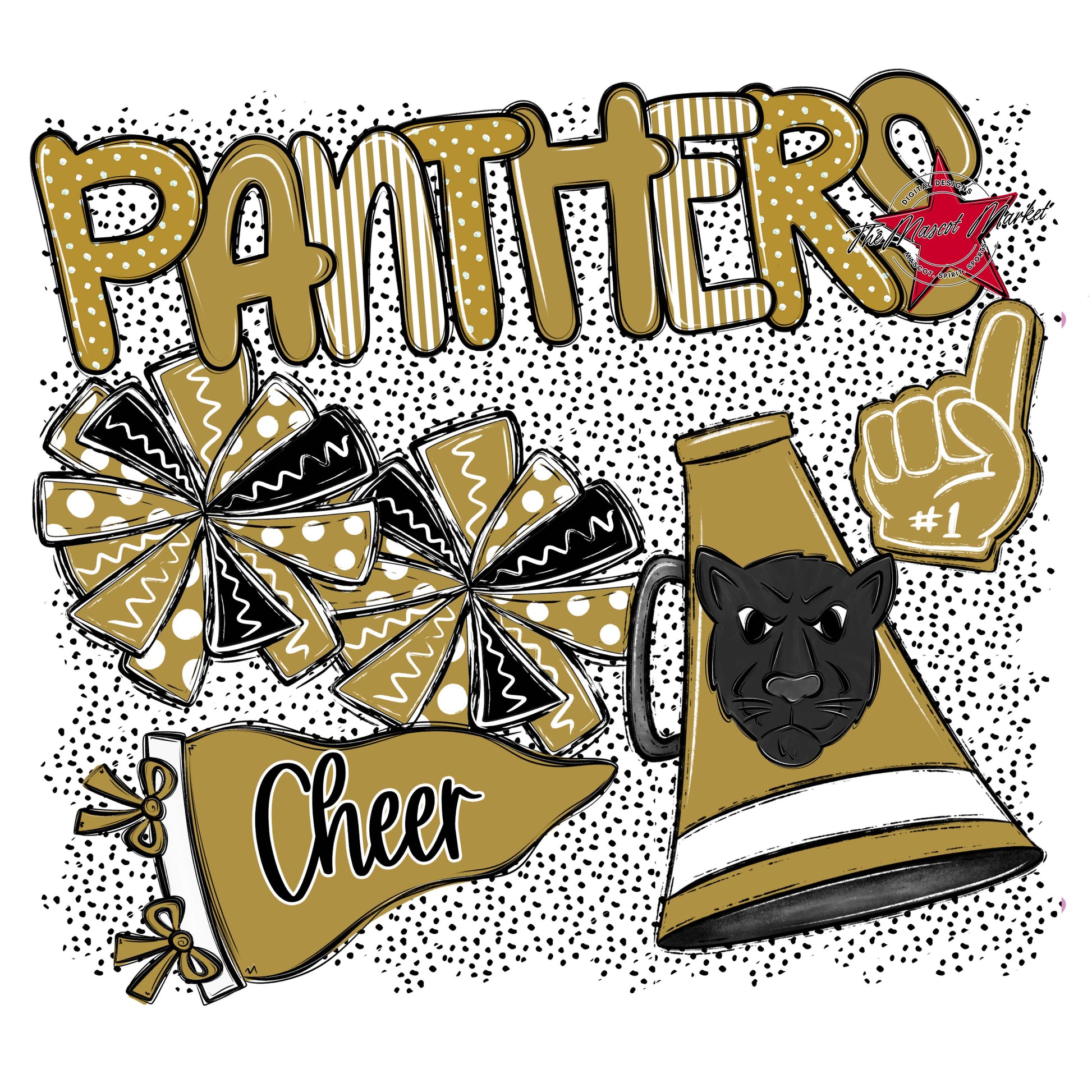 Panthers Cheer Spirit-Gold