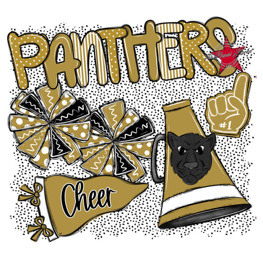 Panthers Cheer Spirit-Gold