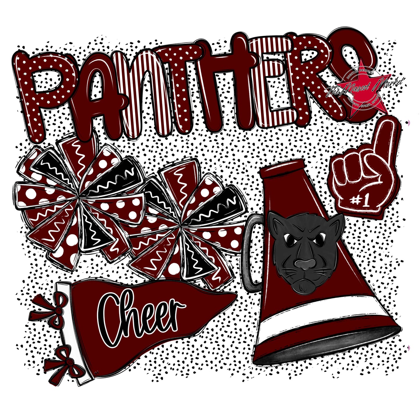 Panthers Cheer Spirit-Maroon