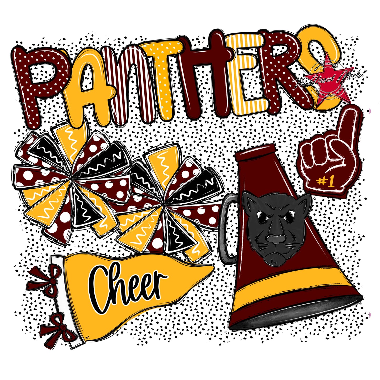 Panthers Cheer Spirit-Maroon & Yellow