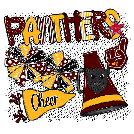 Panthers Cheer Spirit-Maroon & Yellow