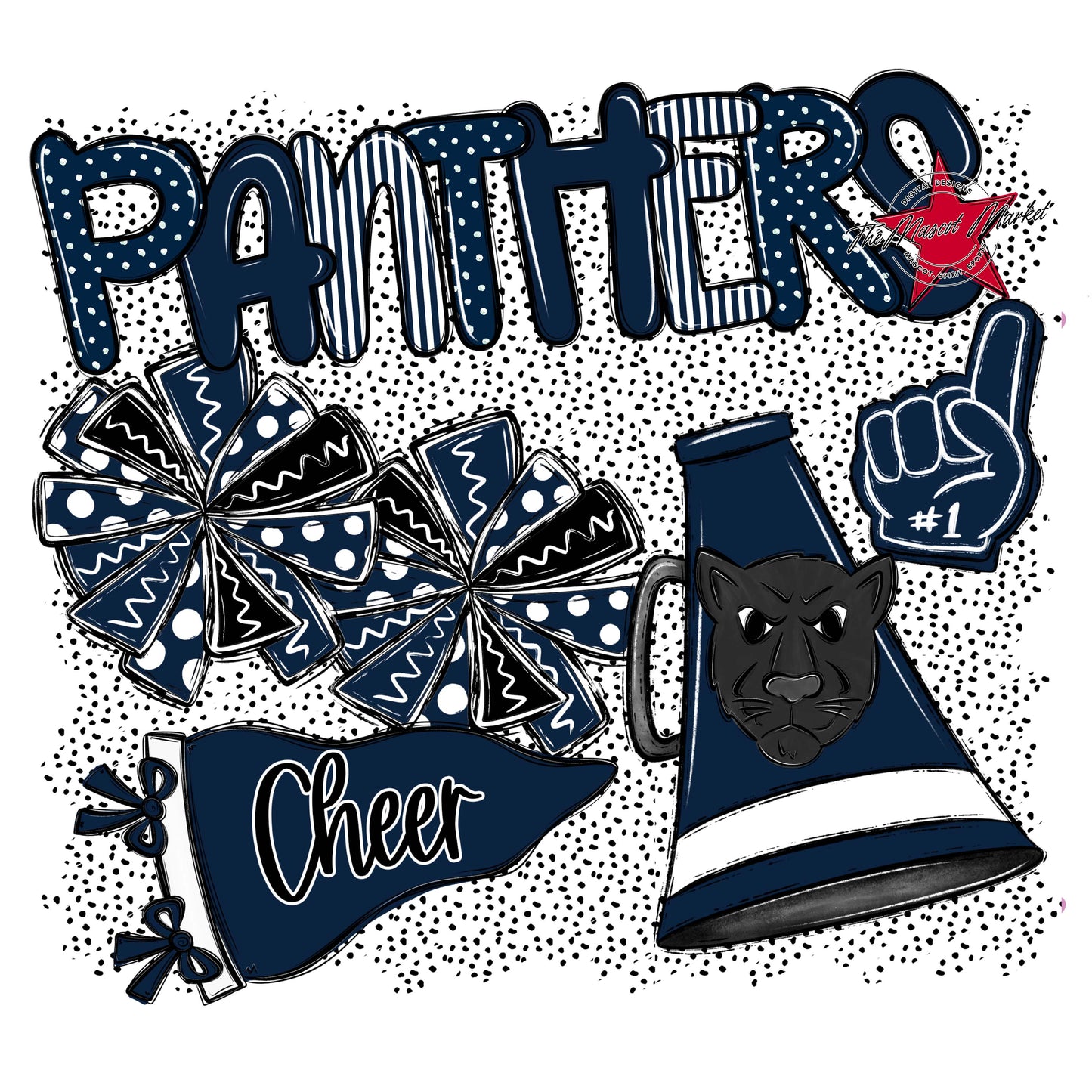 Panthers Cheer Spirit-Navy
