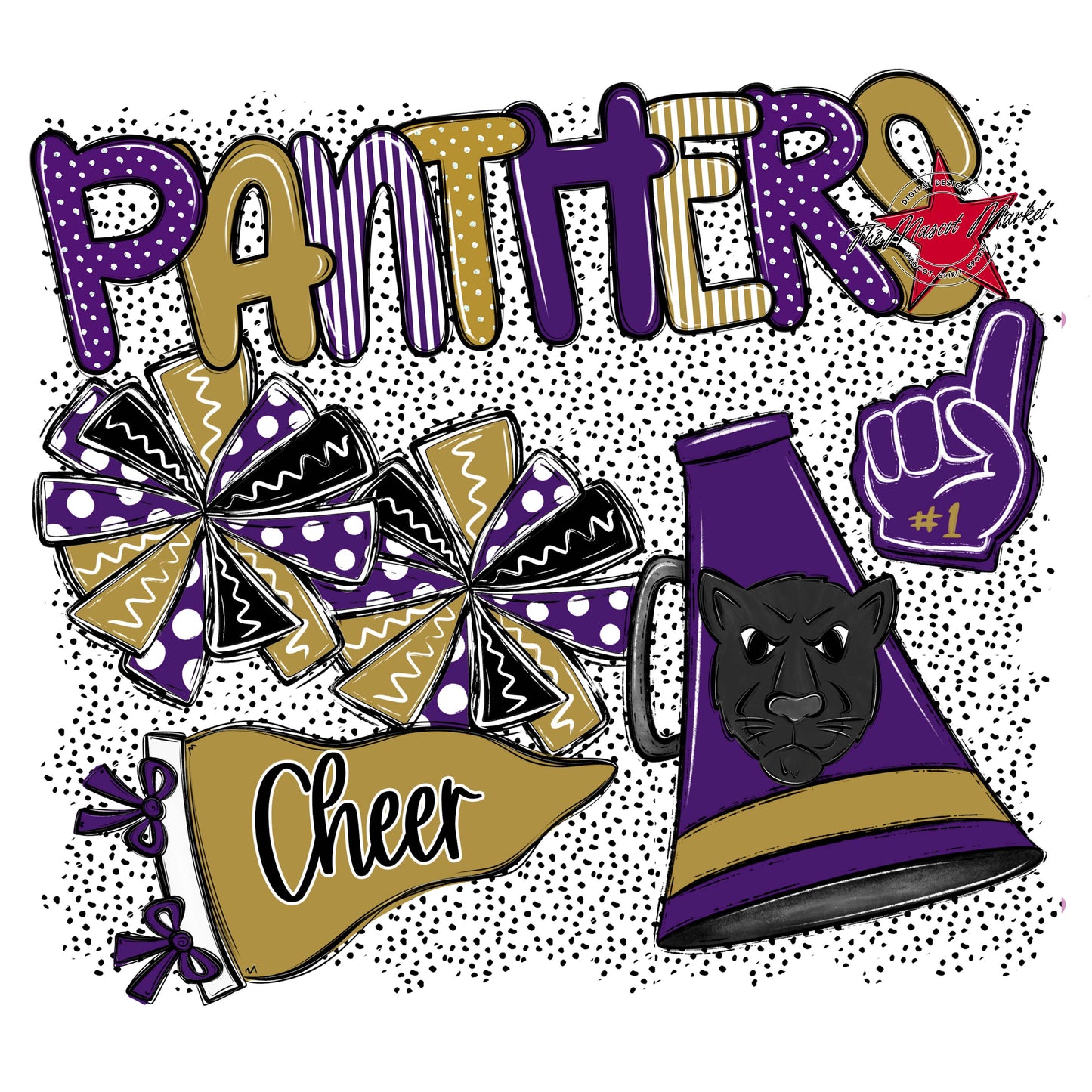 Panthers Cheer Spirit-Purple & Gold