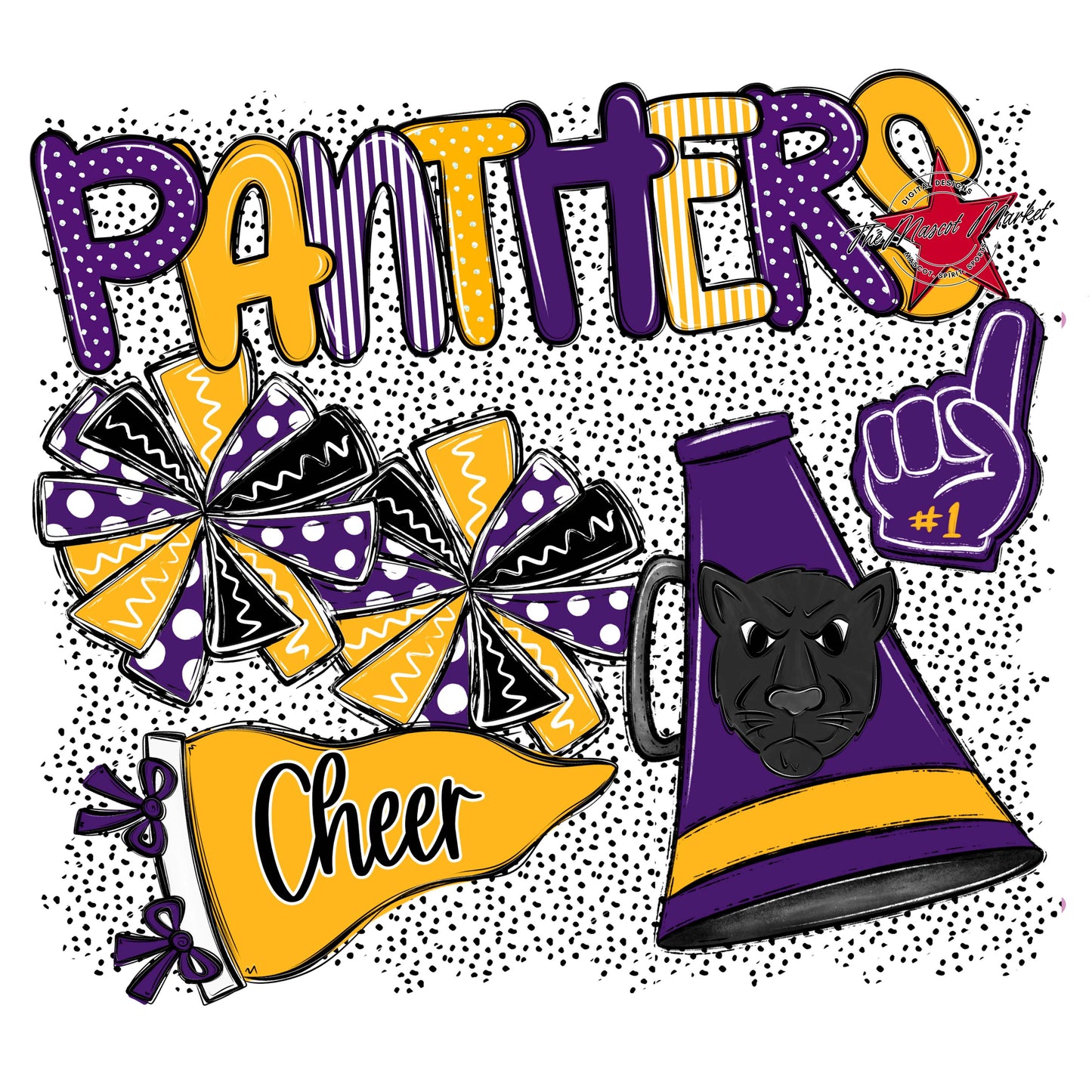 Panthers Cheer Spirit-Purple & Yellow