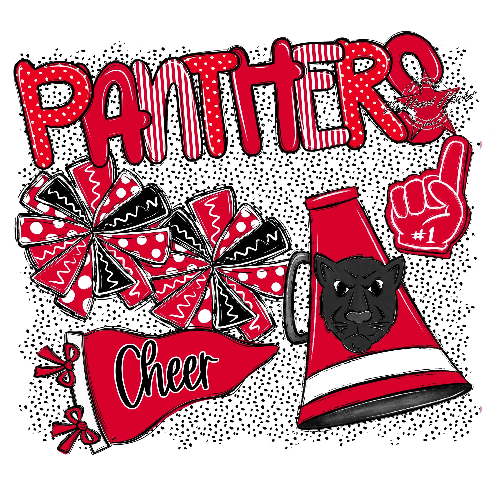 Panthers Cheer Spirit-Red