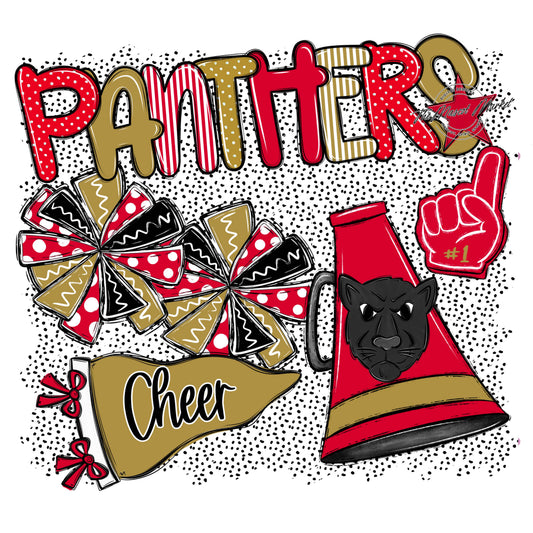 Panthers Cheer Spirit-Red & Gold