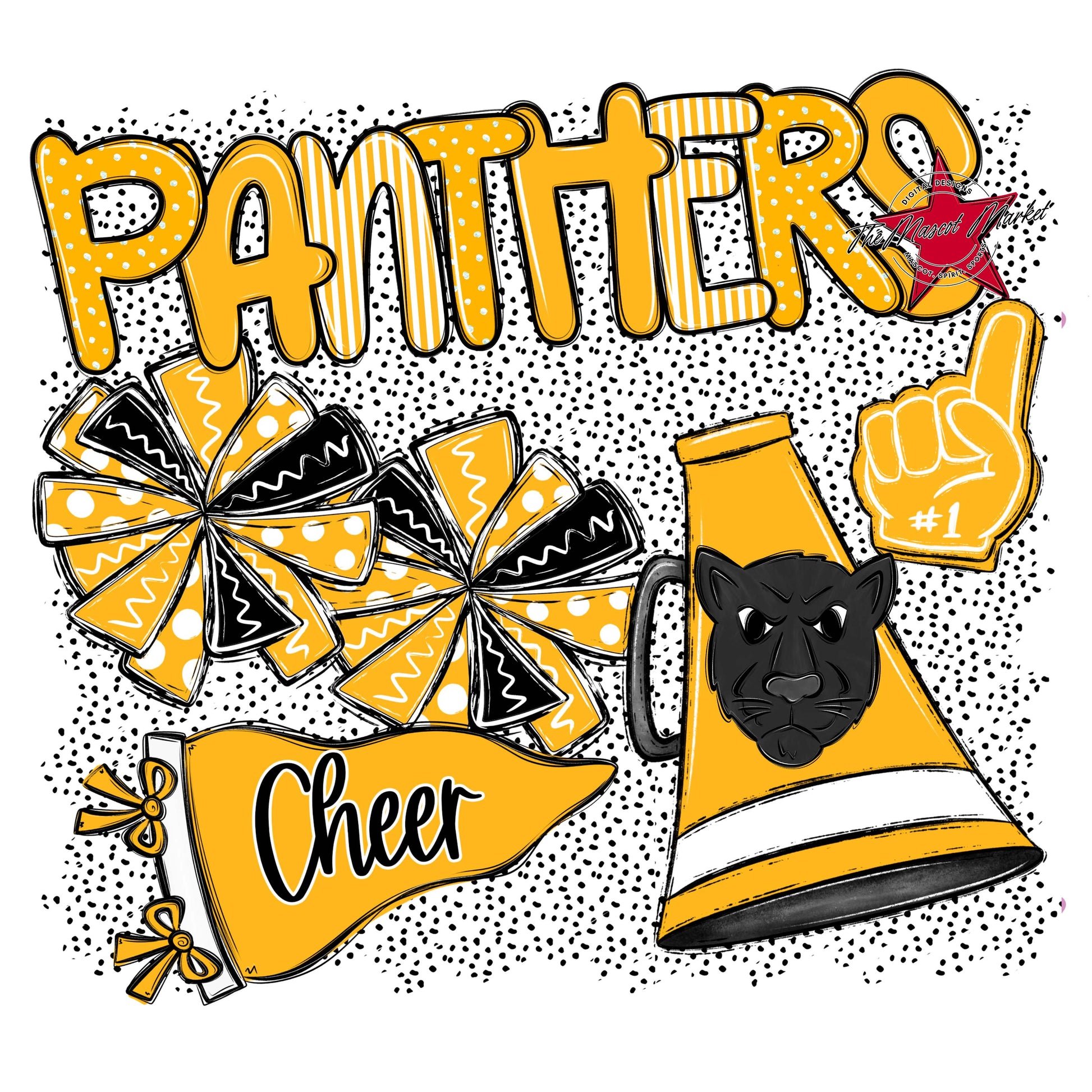 Panthers Cheer Spirit-Yellow