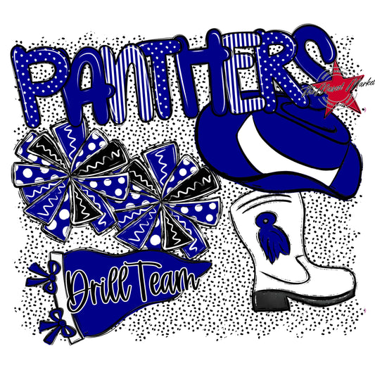 Panthers Drillteam Spirit-Blue