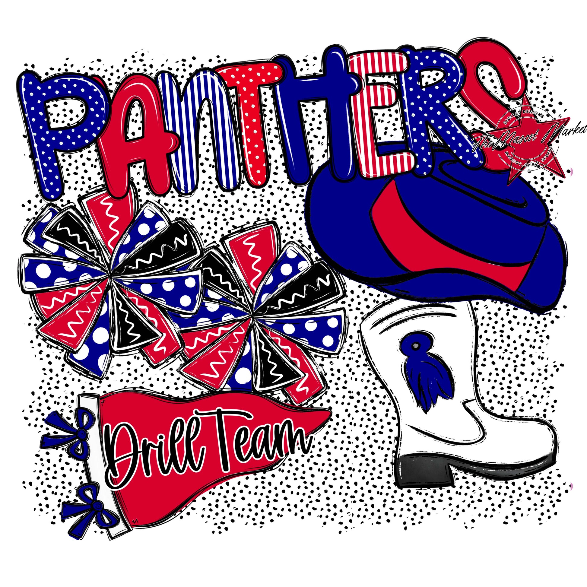 Panthers Drillteam Spirit-Blue & Red