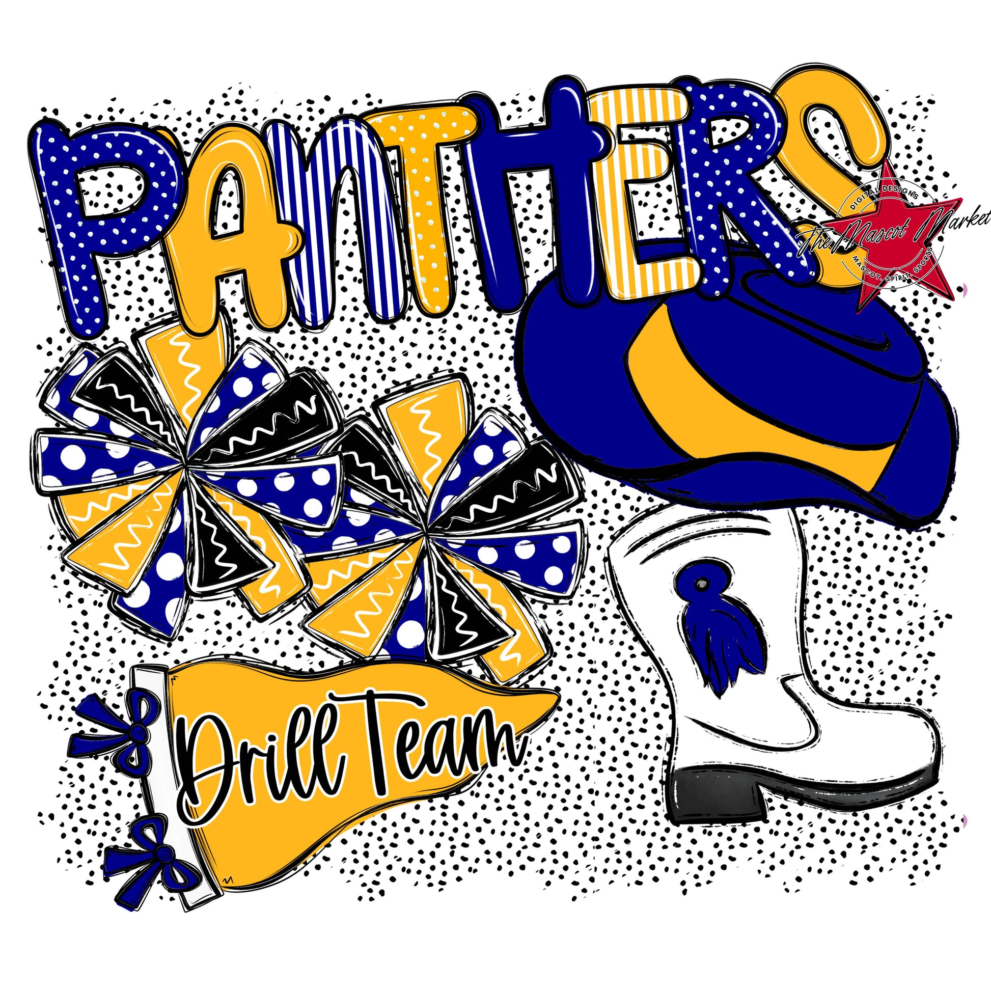 Panthers Drillteam Spirit-Blue & Yellow