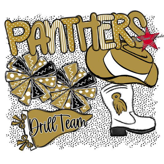 Panthers Drillteam Spirit-Gold
