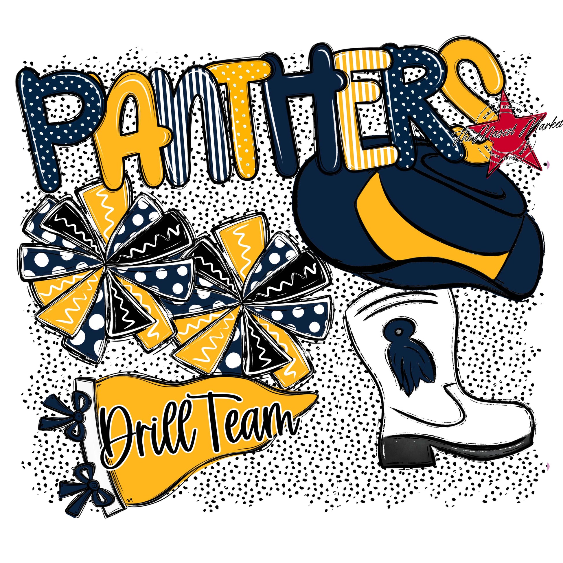 Panthers Drillteam Spirit-Navy & Yellow