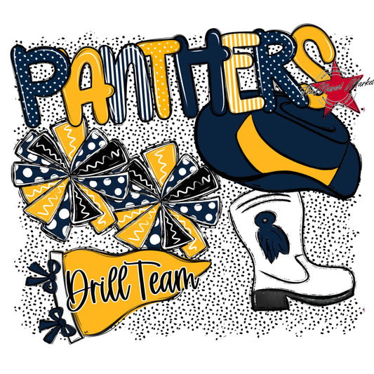 Panthers Drillteam Spirit-Navy & Yellow