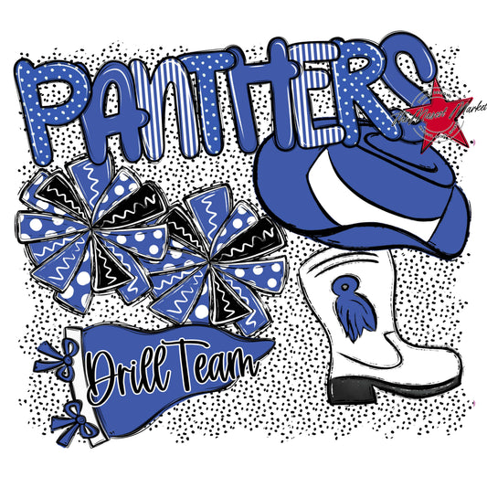 Panthers Drillteam Spirit-Off Blue