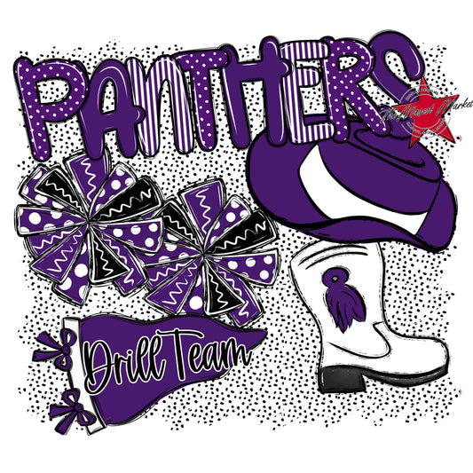 Panthers Drillteam Spirit-Purple