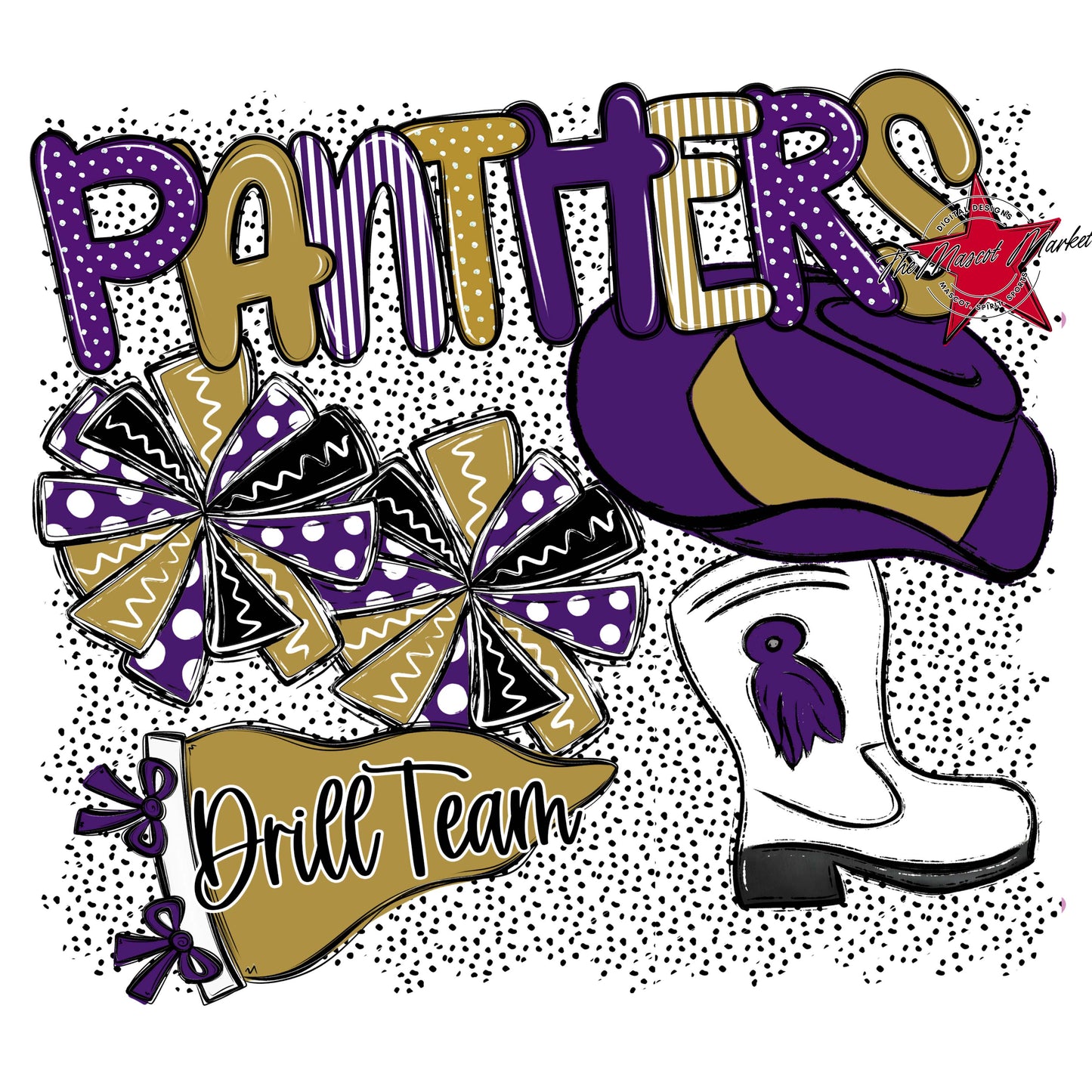 Panthers Drillteam Spirit-Purple & Gold