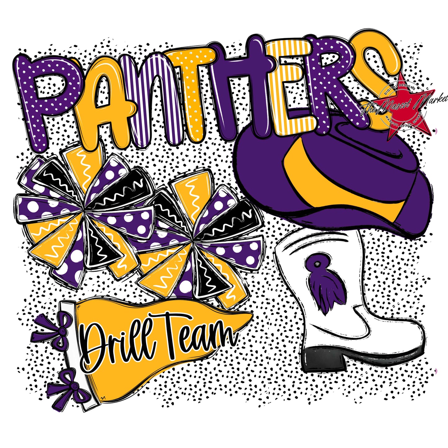 Panthers Drillteam Spirit-Purple & Yellow