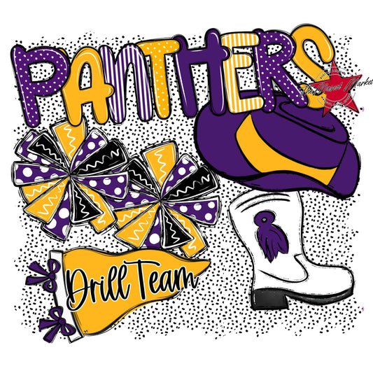 Panthers Drillteam Spirit-Purple & Yellow
