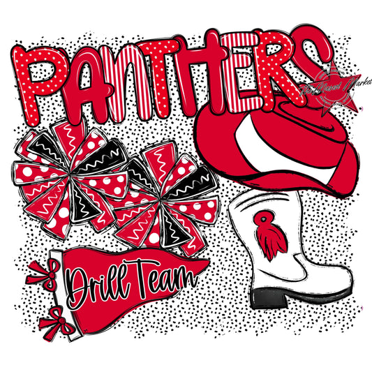 Panthers Drillteam Spirit-Red