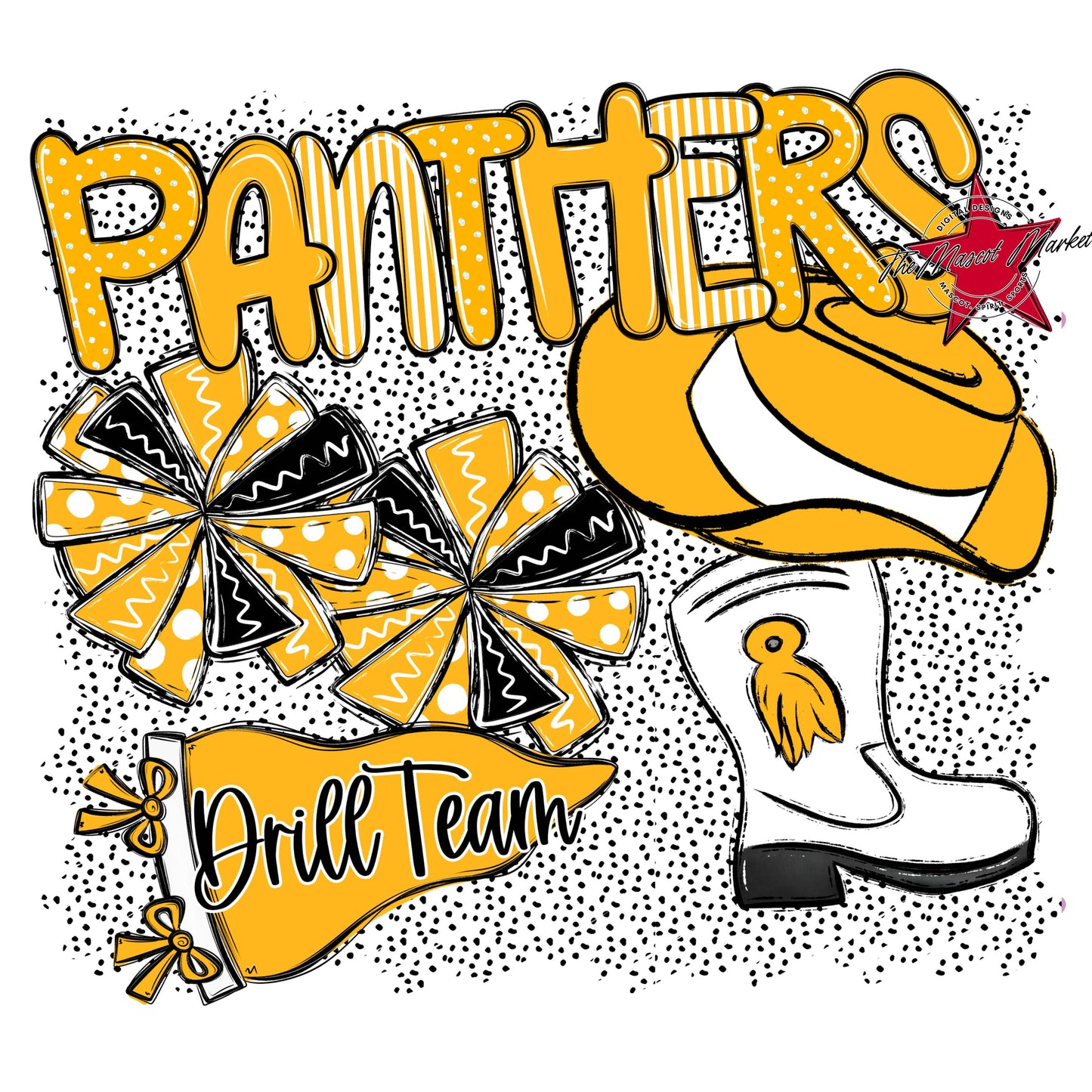 Panthers Drillteam Spirit-Yellow