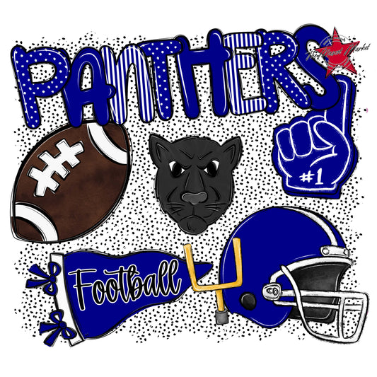 Panthers Football Spirit-Blue