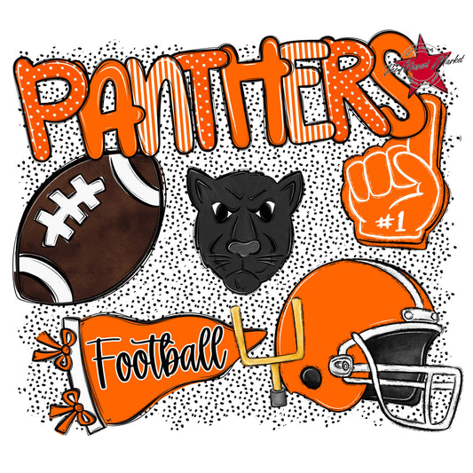 Panthers Football Spirit-Orange