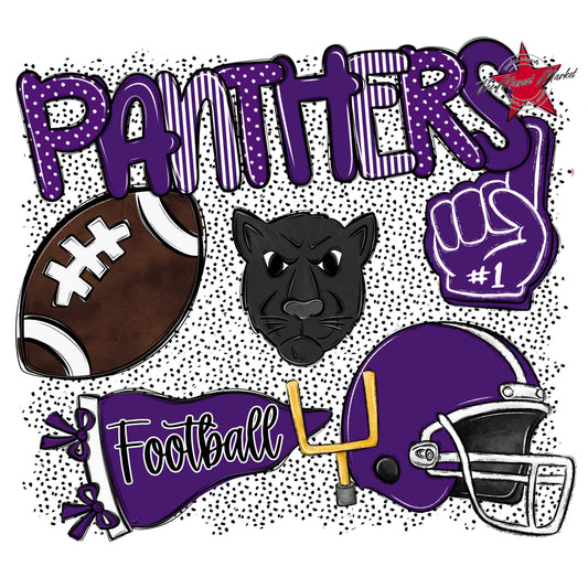 Panthers Football Spirit-Purple