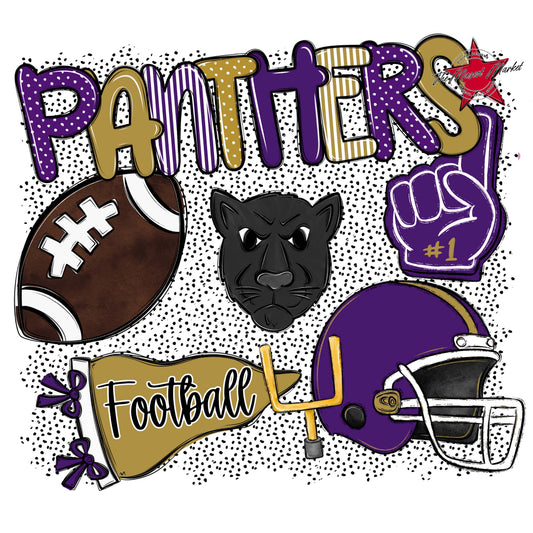 Panthers Football Spirit-Purple & Gold