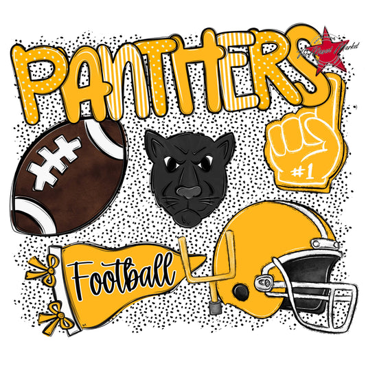 Panthers Football Spirit-Yellow