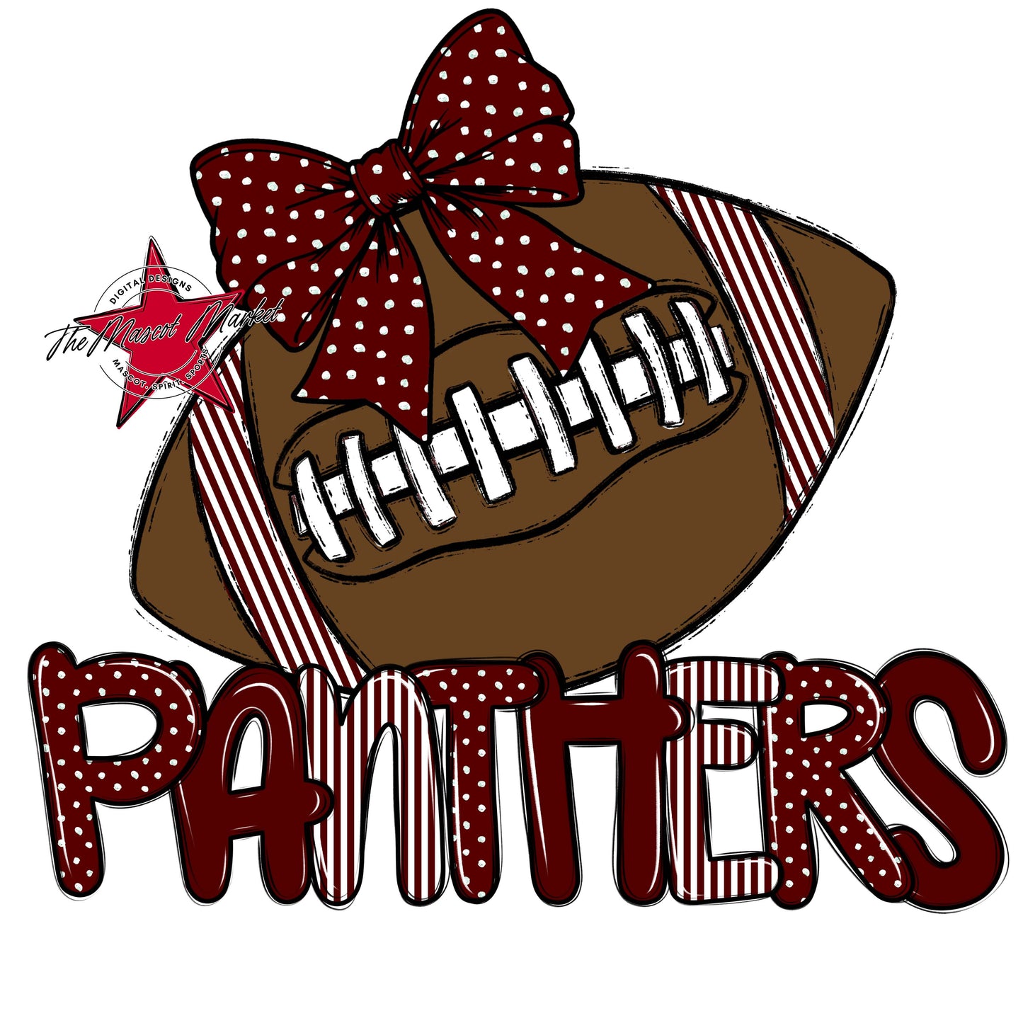 Panthers Football Spirit Design-Maroon