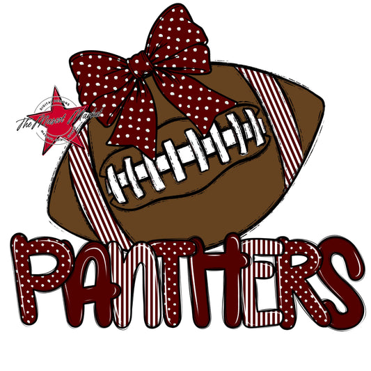 Panthers Football Spirit Design-Maroon