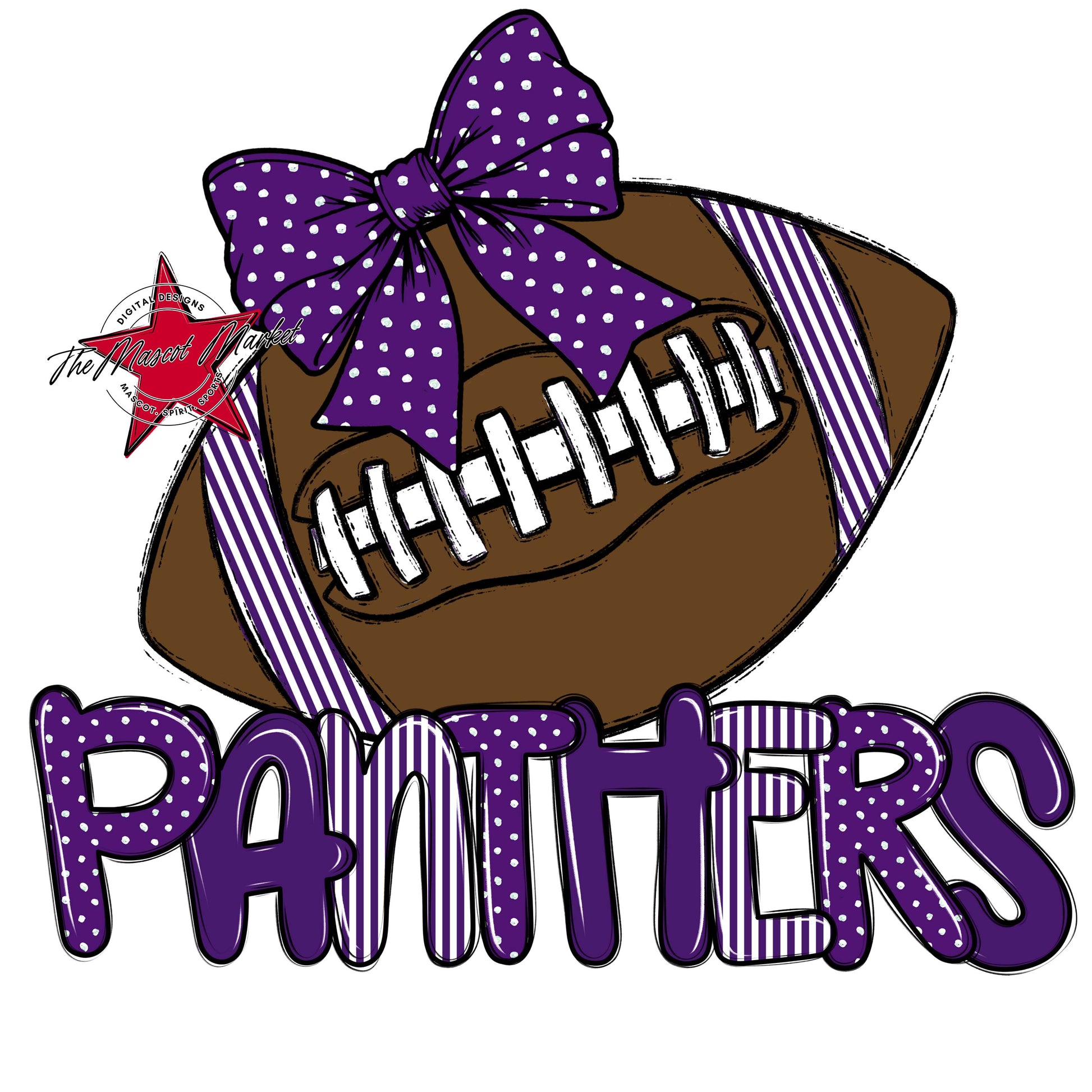 Panthers Football Spirit Design-Purple
