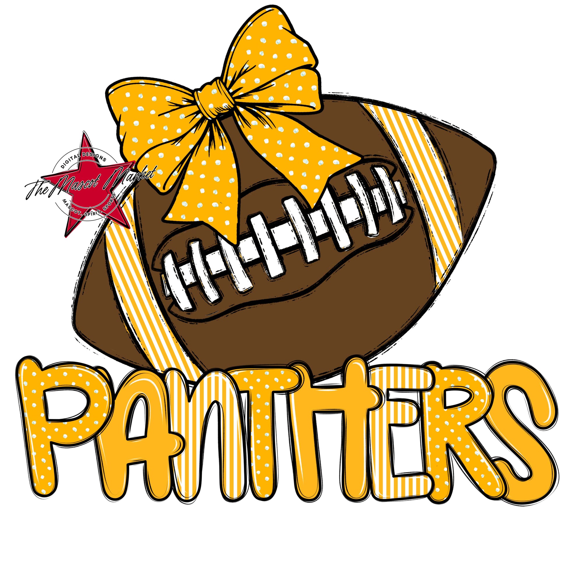 Panthers Football Spirit Design-Yellow