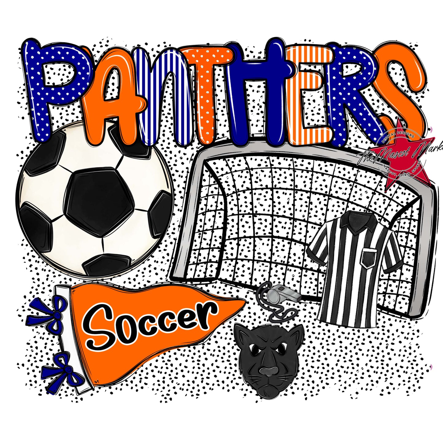 Panthers Soccer Spirit-Blue & Orange