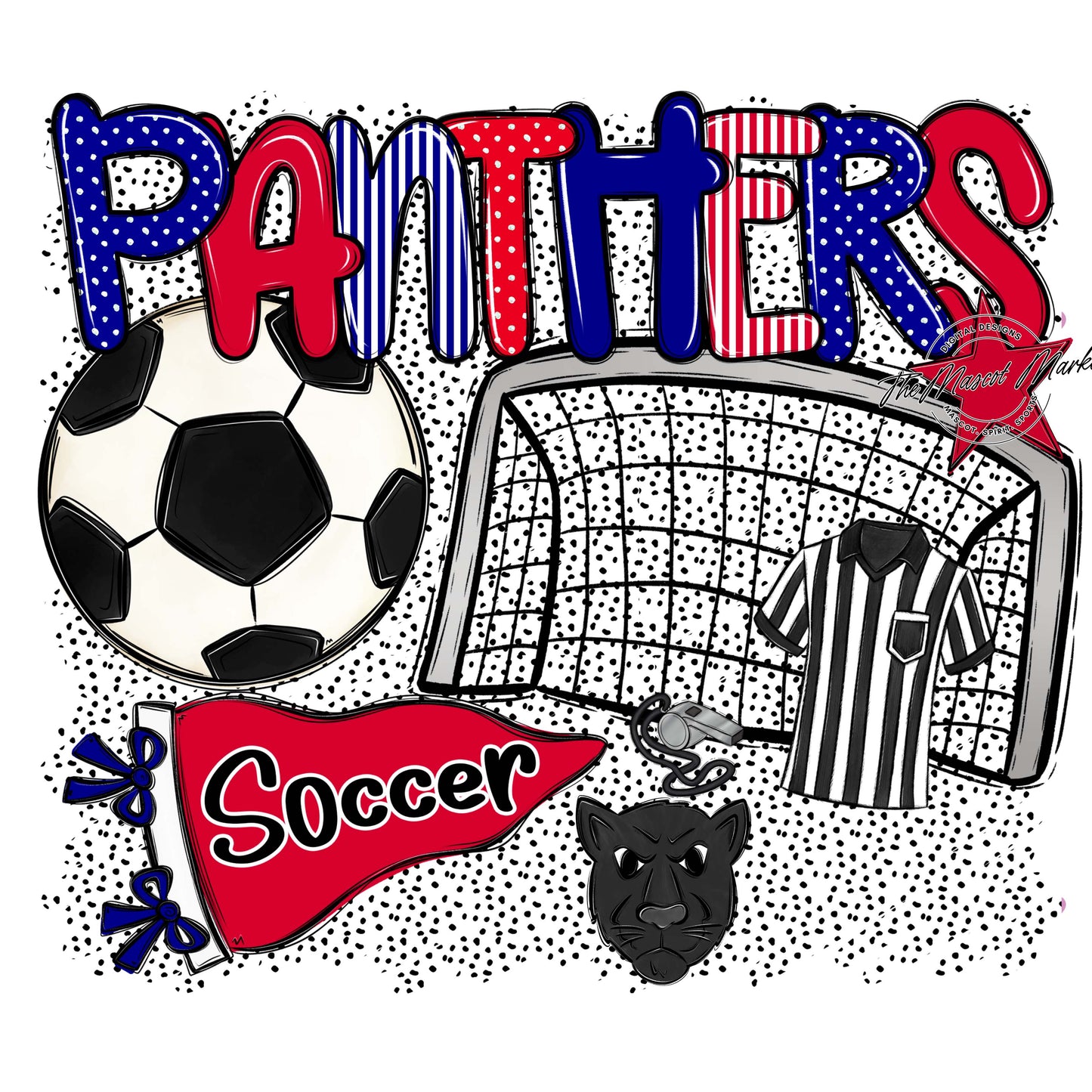 Panthers Soccer Spirit-Blue & Red